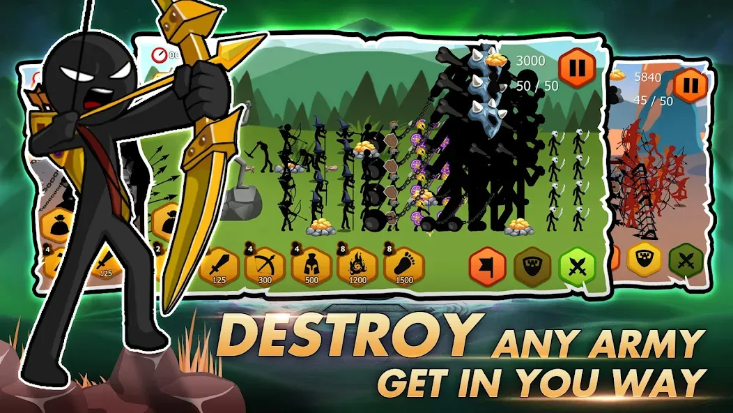 Stick Dynasty (Стритмен Баттл Уор)  [МОД Бесконечные деньги] Screenshot 1