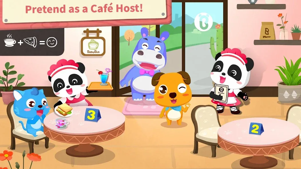 Baby Panda’s Summer: Café  [МОД Бесконечные монеты] Screenshot 4