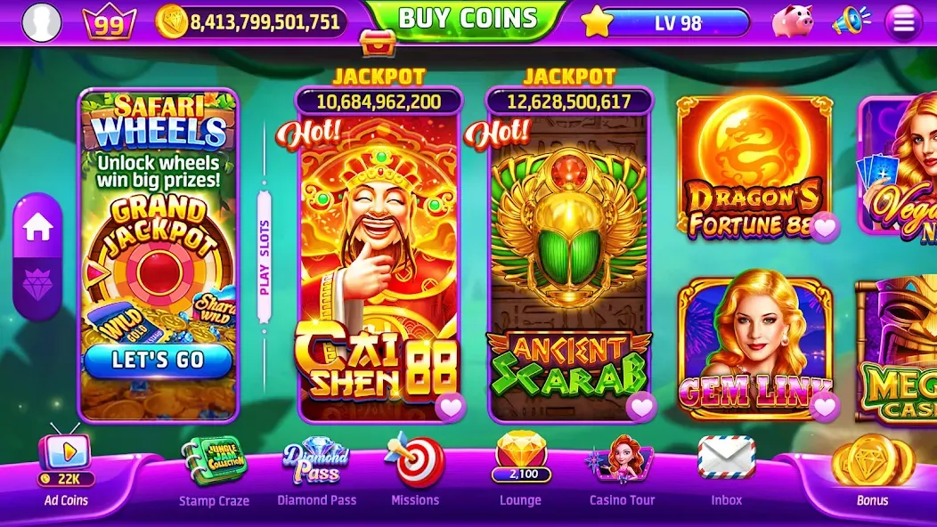 Golden Casino - Slots Games (Голден Казино)  [МОД Mega Pack] Screenshot 2