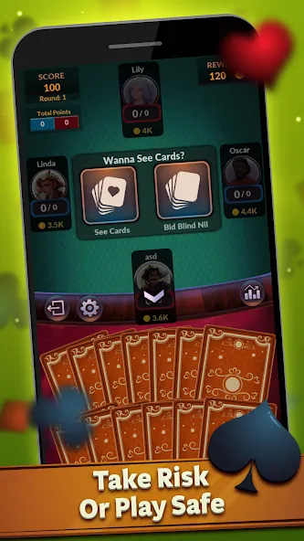 Spades - Offline Card Games (Спейдс)  [МОД Меню] Screenshot 3