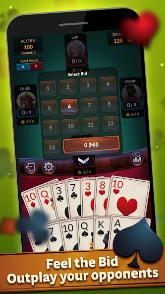 Spades - Offline Card Games (Спейдс)  [МОД Меню] Screenshot 4