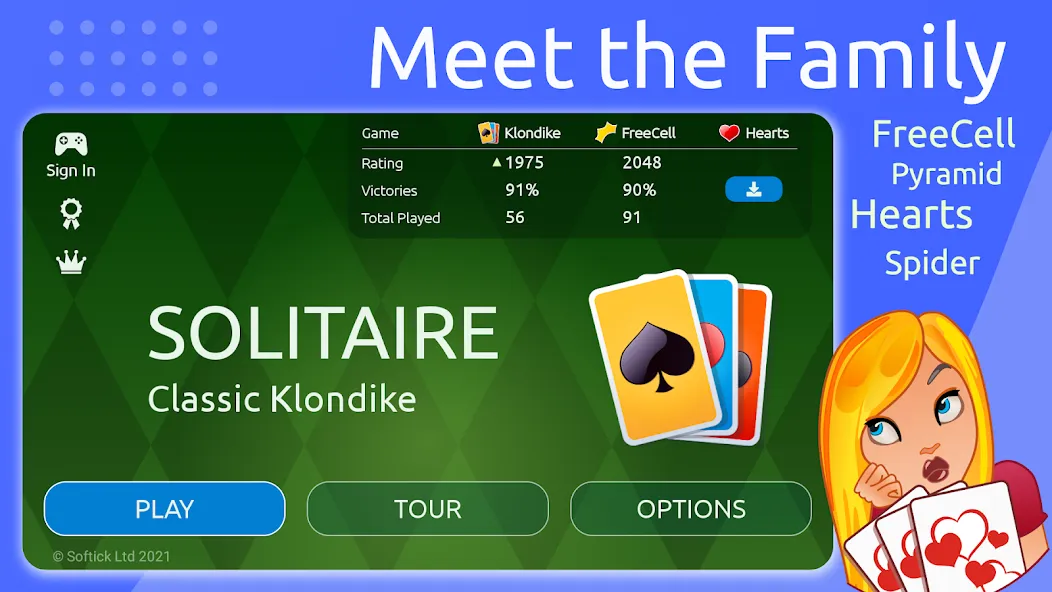 Solitaire  [МОД Бесконечные монеты] Screenshot 2