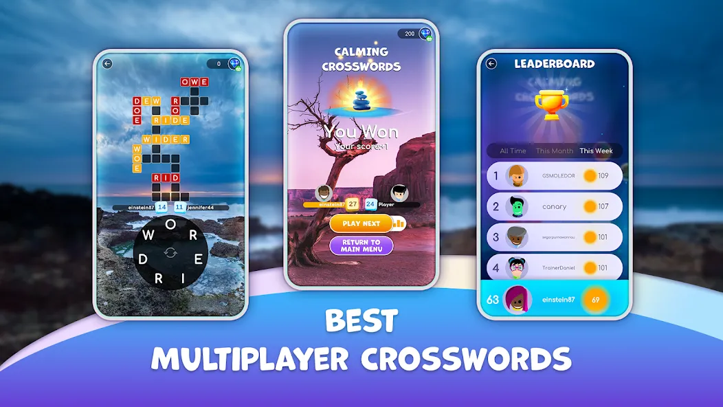 Calming Crosswords Word Puzzle  [МОД Бесконечные деньги] Screenshot 3