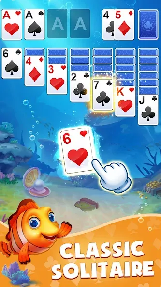 Solitaire: Fish Master (Солитер)  [МОД Бесконечные монеты] Screenshot 1