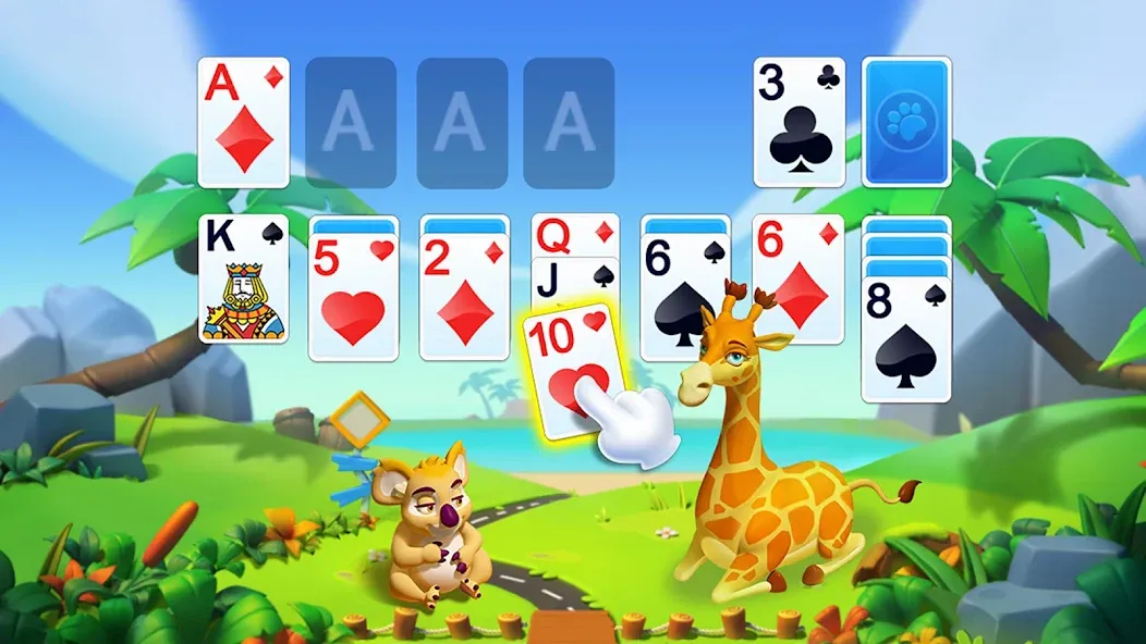 Solitaire - Wild Park  [МОД Бесконечные деньги] Screenshot 2