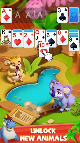 Solitaire - Wild Park  [МОД Бесконечные деньги] Screenshot 5