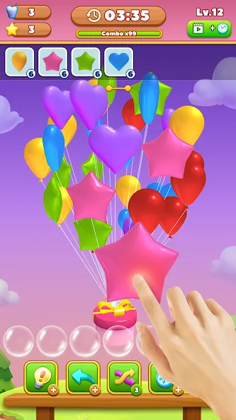 Match Triple Balloon (Матч Тройной Шарик)  [МОД Mega Pack] Screenshot 1