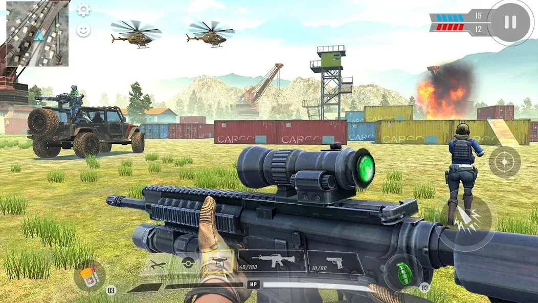 Commando War Army Game Offline  [МОД Меню] Screenshot 4