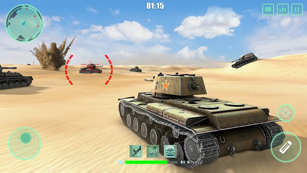 World Tanks War: Offline Games (Танковые военные машины Блиц)  [МОД Unlocked] Screenshot 2