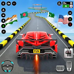 Скачать взлом GT Car Stunt : Ramp Car Stunts (ДжиТи Кар Стант)  [МОД Все открыто] на Андроид