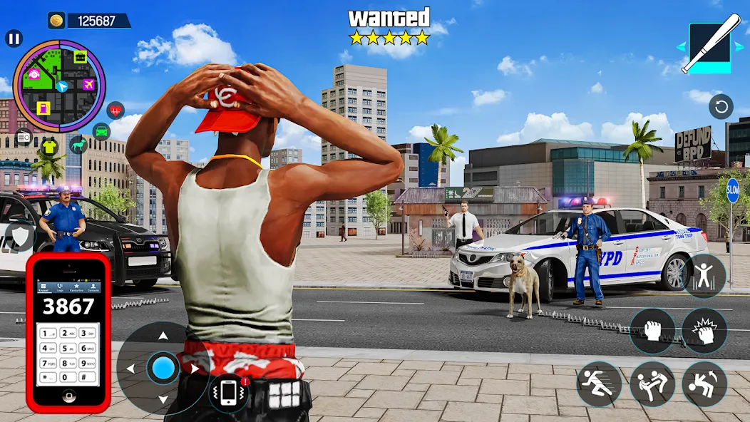 Gangster Mafia City Crime Game  [МОД Бесконечные деньги] Screenshot 1