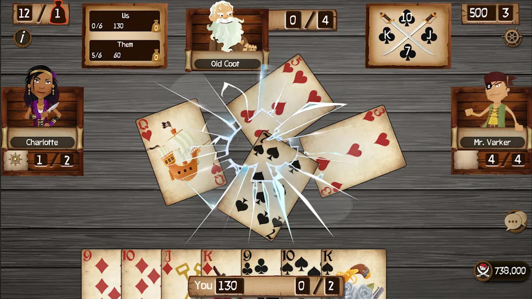 Spades Cutthroat Pirates (Спейдс Каттхроат Пирейтс)  [МОД Меню] Screenshot 1