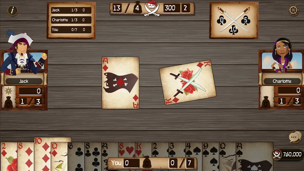 Spades Cutthroat Pirates (Спейдс Каттхроат Пирейтс)  [МОД Меню] Screenshot 3