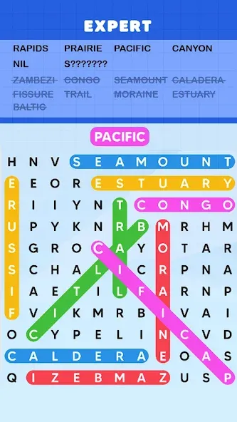 Word Search Puzzle Challenge (Уордсрч Пазл Челлендж)  [МОД Unlocked] Screenshot 2