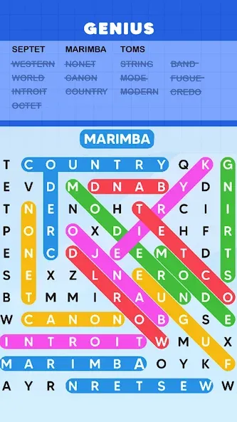 Word Search Puzzle Challenge (Уордсрч Пазл Челлендж)  [МОД Unlocked] Screenshot 3