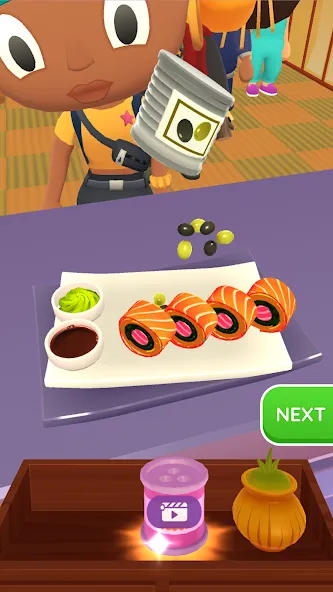 Sushi Roll 3D - Cooking ASMR (Суши Ролл 3D)  [МОД Menu] Screenshot 3