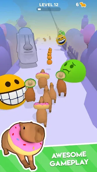 Capybara Rush (Капибара Раш)  [МОД Unlimited Money] Screenshot 2