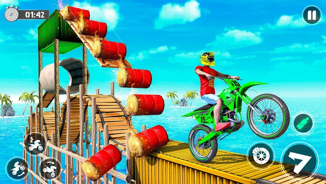 Bike Stunt Race Tricks Master  [МОД Menu] Screenshot 3