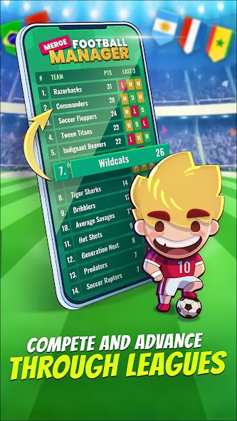 Merge Football Manager: Soccer (Мерж Футбол Менеджер)  [МОД Бесконечные монеты] Screenshot 3