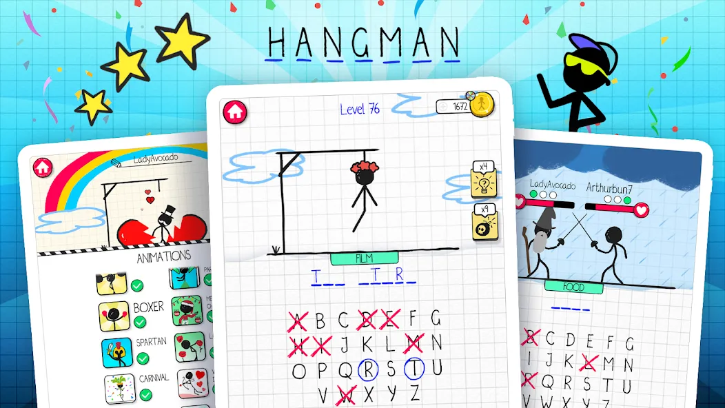 Hangman  [МОД Unlimited Money] Screenshot 5