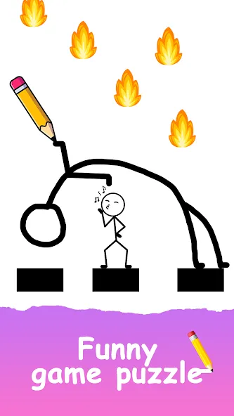 Save The Stick: Draw 2 Save (эйв Зе Стикман)  [МОД Много монет] Screenshot 3