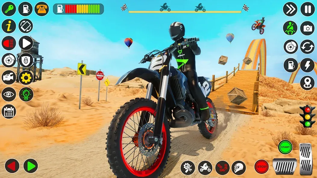 Bike Stunt Games Stunt Bike 3D (Байк стант рэмп игра Байк Джамп)  [МОД Unlimited Money] Screenshot 1