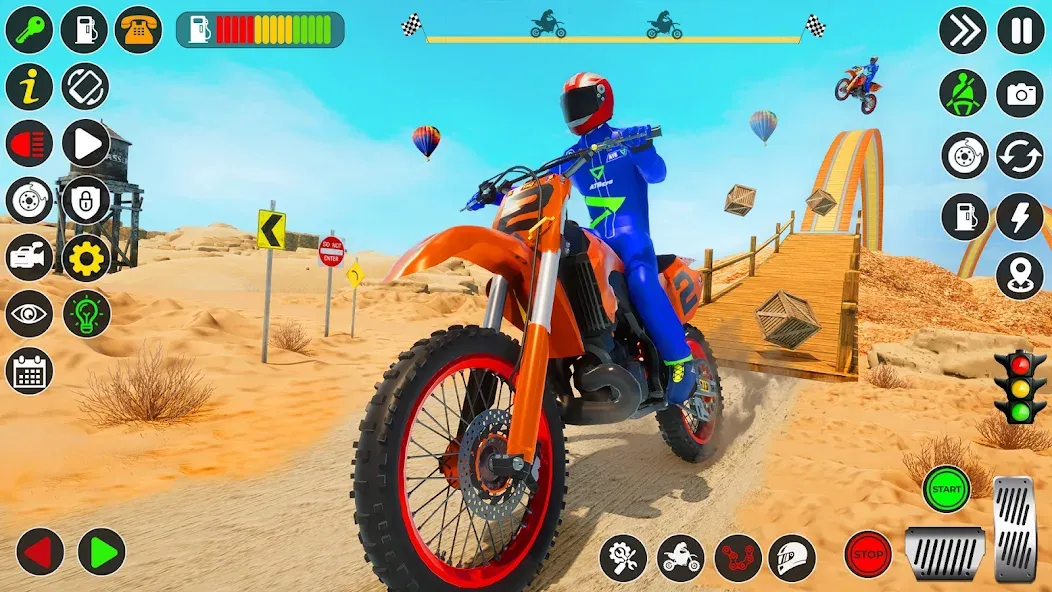 Bike Stunt Games Stunt Bike 3D (Байк стант рэмп игра Байк Джамп)  [МОД Unlimited Money] Screenshot 2