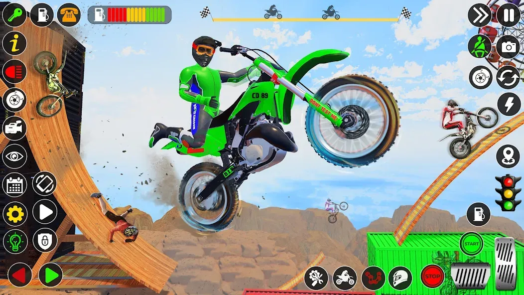 Bike Stunt Games Stunt Bike 3D (Байк стант рэмп игра Байк Джамп)  [МОД Unlimited Money] Screenshot 3