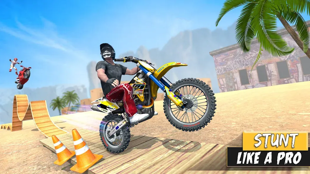 Bike Stunt Games Stunt Bike 3D (Байк стант рэмп игра Байк Джамп)  [МОД Unlimited Money] Screenshot 4