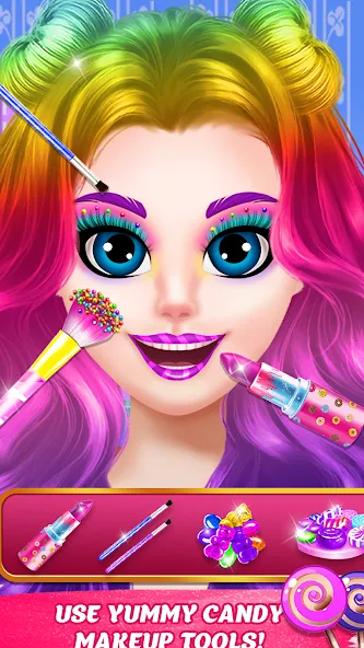 DIY Candy Makeup-Beauty Salon (ДИУАИ Мейкап)  [МОД Бесконечные монеты] Screenshot 2