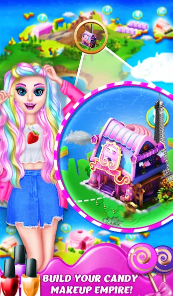 DIY Candy Makeup-Beauty Salon (ДИУАИ Мейкап)  [МОД Бесконечные монеты] Screenshot 4