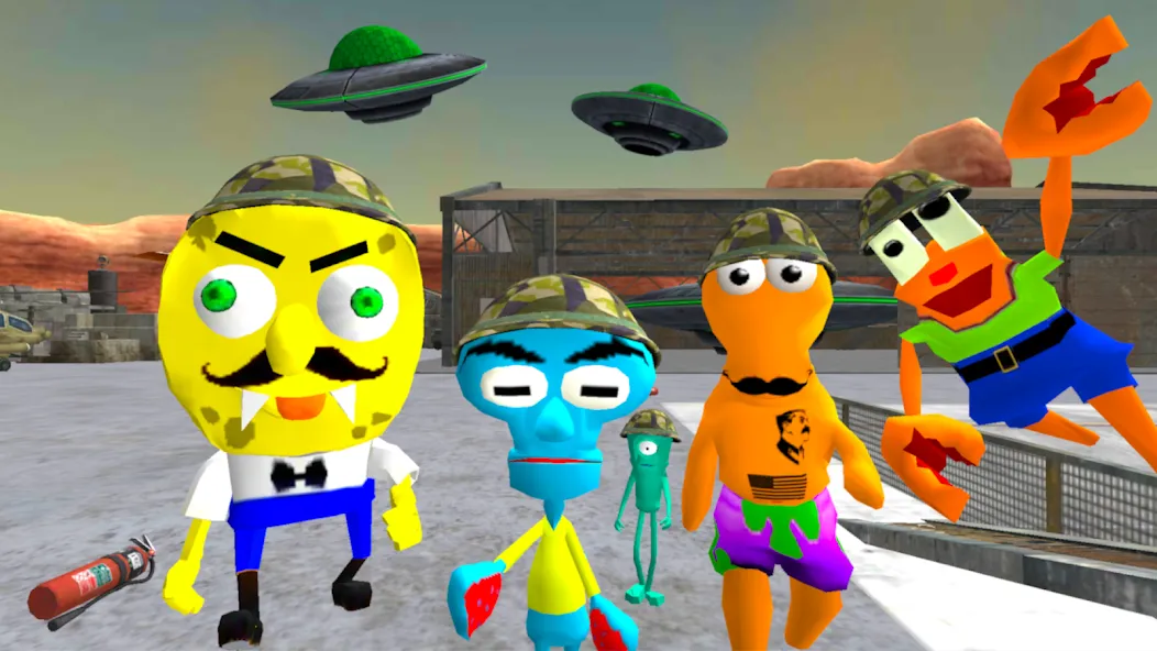 Sponge Area 51. Neighbor Alien  [МОД Unlimited Money] Screenshot 1