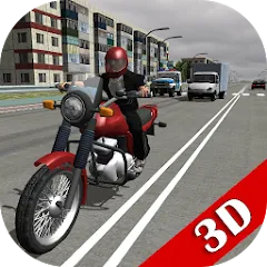 Скачать взлом Russian Moto Traffic Rider 3D [МОД Unlocked] на Андроид