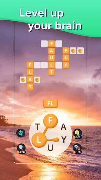 Puzzlescapes Word Search Games (Паззлскейпс Ворд Срч Геймс)  [МОД Много монет] Screenshot 3