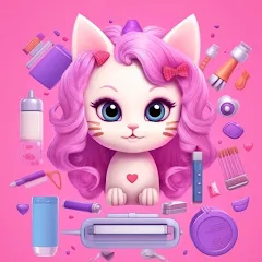 Скачать взлом Idle Cat Makeover: Hair Salon [МОД Unlocked] на Андроид