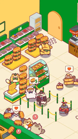 Cat Snack Bar: Cute Food Games (Кэт Снэк Бар)  [МОД Unlimited Money] Screenshot 2