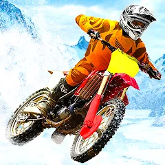 Скачать взлом Snow Tricky Bike Stunt Race 3D [МОД Все открыто] на Андроид