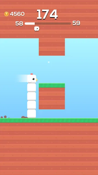 Square Bird - Flappy Chicken (Сквер Брд)  [МОД Меню] Screenshot 1