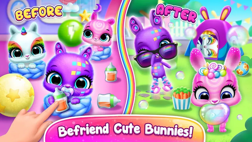 Bunnsies - Happy Pet World (Баннсиз)  [МОД Бесконечные монеты] Screenshot 5