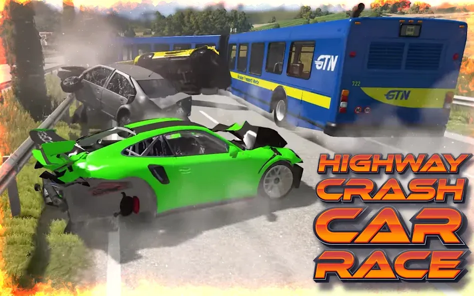 Highway Crash Car Race  [МОД Menu] Screenshot 3