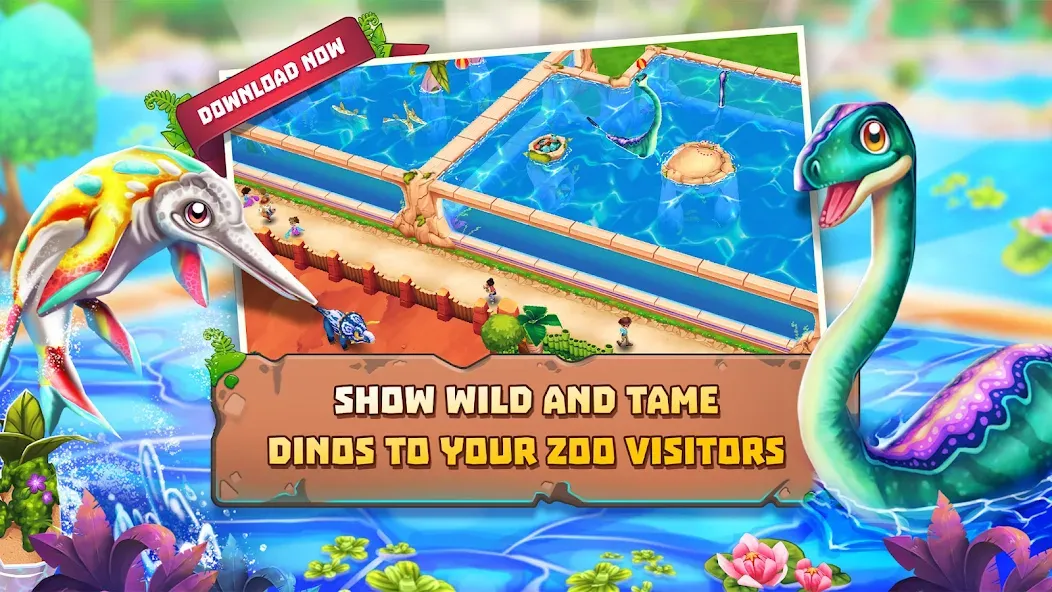 Dinosaur Park – Primeval Zoo (Динозавровый парк)  [МОД Бесконечные монеты] Screenshot 2