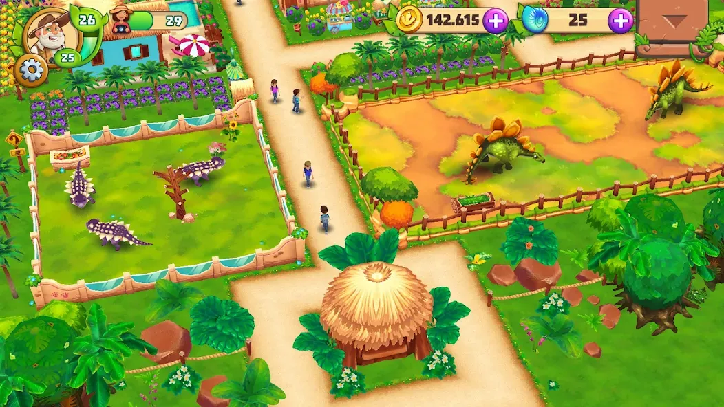 Dinosaur Park – Primeval Zoo (Динозавровый парк)  [МОД Бесконечные монеты] Screenshot 5