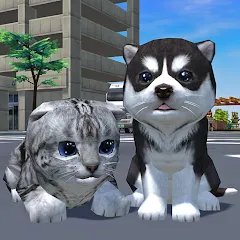 Скачать взлом Cute Pocket Cat And Puppy 3D (Кьют Покет Кэт Энд Паппи 3Д)  [МОД Меню] на Андроид