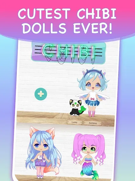 Chibi Dress Up Games for Girls  [МОД Бесконечные деньги] Screenshot 1