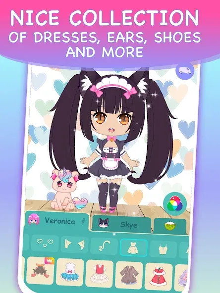 Chibi Dress Up Games for Girls  [МОД Бесконечные деньги] Screenshot 3