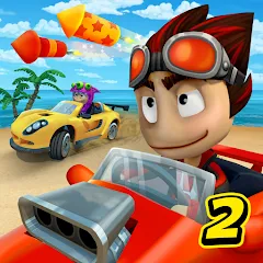 Скачать взлом Beach Buggy Racing 2 (Бич Багги Рейсинг 2)  [МОД Бесконечные деньги] на Андроид