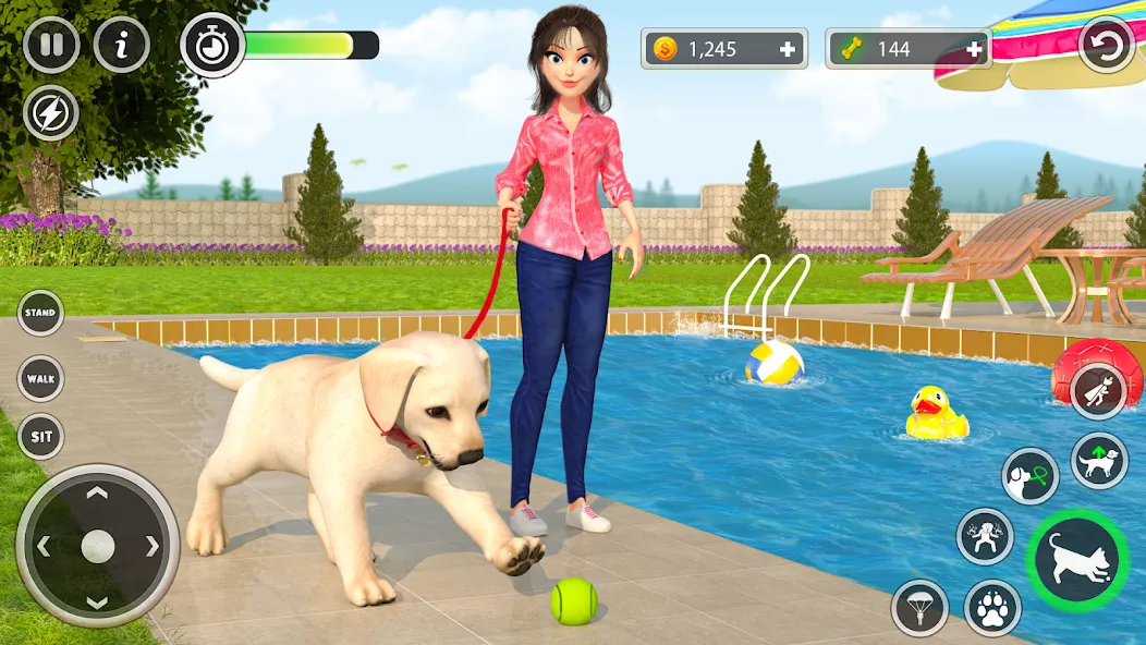 Dog Simulator Pet Dog Games 3D  [МОД Unlimited Money] Screenshot 2