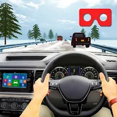 Скачать взлом VR Traffic Racing In Car Drive (ВР Трафик Гонки на Автомобиле Вождения)  [МОД Все открыто] на Андроид