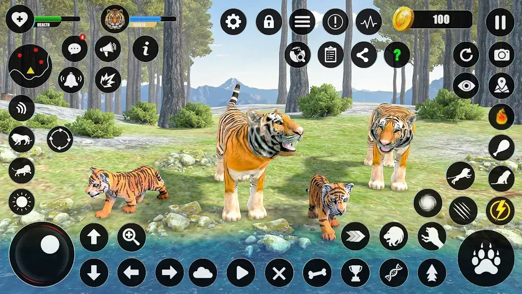 Tiger Simulator Animal Games (Тигровый симулятор  игры с животными)  [МОД Бесконечные деньги] Screenshot 2