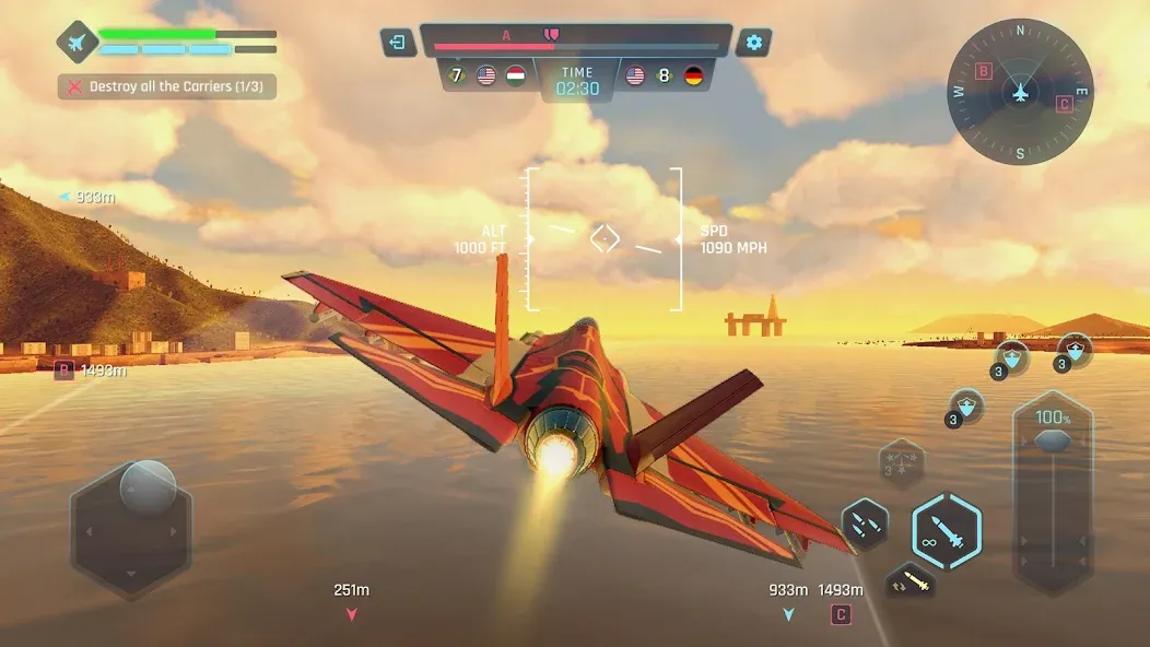 Sky Warriors: Airplane Games (Скай Ворриорс)  [МОД Menu] Screenshot 2